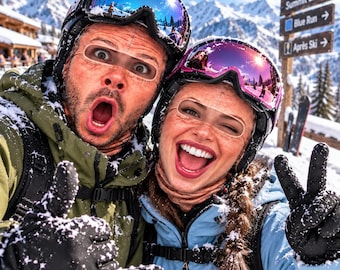 3D Face Ski Mask, Funny Photo Balaclava, Realistic Human Face Mask, Novelty Skiing Gift For Men Women, Winter Snowboard Party Mask
