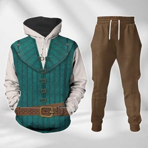 Flynn Rider Costume Hoodie, Tangled Costume, Disney Jogger, Flynn Rider Prince Shirt, Disneyland Shirt, Men Suit Cosplay, Jogger Pants