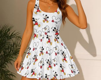 Abito da skater di Topolino e i suoi amici, abito di Topolino, Minnie, Pippo, Paperino e Pluto, abito estivo da viaggio a Disneyland, abito da viaggio a Disney