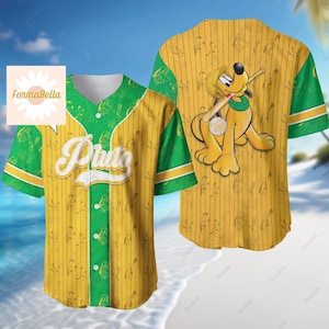 Camiseta de Pluto para Halloween, camiseta de béisbol de perro de Disney, camiseta de béisbol con nombre personalizado, regalos de cumpleaños para niños, linda camiseta de dibujos animados, regalo de Pluto
