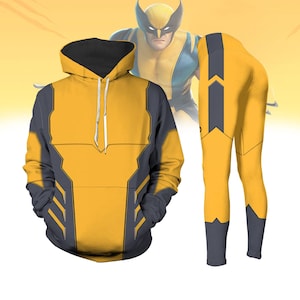 Wolverine Costume Hoodie, Wolverine Leggings, Xmen Superhero Hoodie, Logan Costume For Her, Deadpool 3 Movie Shirt, Halloween Cosplay