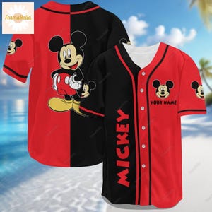 Personalized Custom Mickey Mouse Baseball Jersey, Disney Mouse Baseball Shirt, Birthday Gift For Kid Adult, Magic Kingdom Shirt