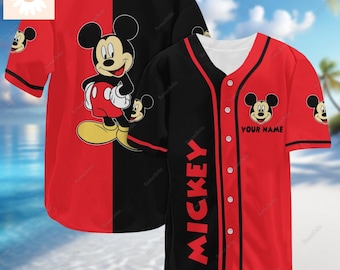 Personalized Custom Mickey Mouse Baseball Jersey, Disney Mouse Baseball Shirt, Birthday Gift For Kid Adult, Magic Kingdom Shirt