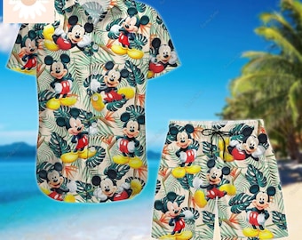 Halloween Mickey Hawaiian Shirt, Disney Tropical Hawaii Shirt, Mickey And Friends Summer Beach Shirt, Hawaii Shirt For Men Adult