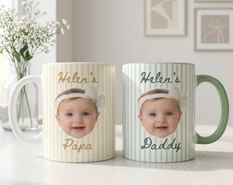Taza con foto para papá, taza personalizada, regalo personalizado para papá, el mejor papá del mundo, regalo del Día del Padre, taza con foto personalizada, regalo de cumpleaños para papá