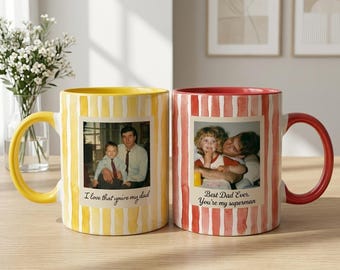 Taza con foto "El mejor papá del mundo", taza personalizada para papá, regalo personalizado para el Día del Padre, taza con foto, regalo personalizado con foto