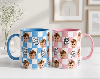 Taza con foto de papá, taza de café personalizada, regalo del Día del Padre, regalo personalizado para papá, taza "El mejor papá del mundo", taza con foto personalizada