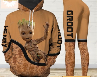 Halloween Groot Hoodie, Disney Women&#39;s Leggings, Personalized Hoodie, Guardians Of The Galaxy Hoodie, Baby Groot Hoodie, Leggings For Girls