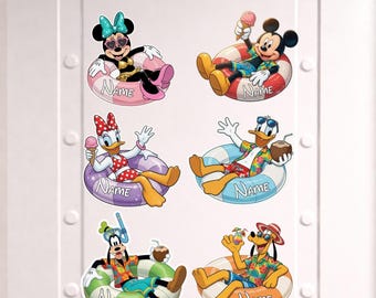 Imán personalizado para la puerta de un crucero Disney con Mickey y sus amigos, imán personalizado para cruceros familiares, decoración para camarotes de vacaciones Disney.