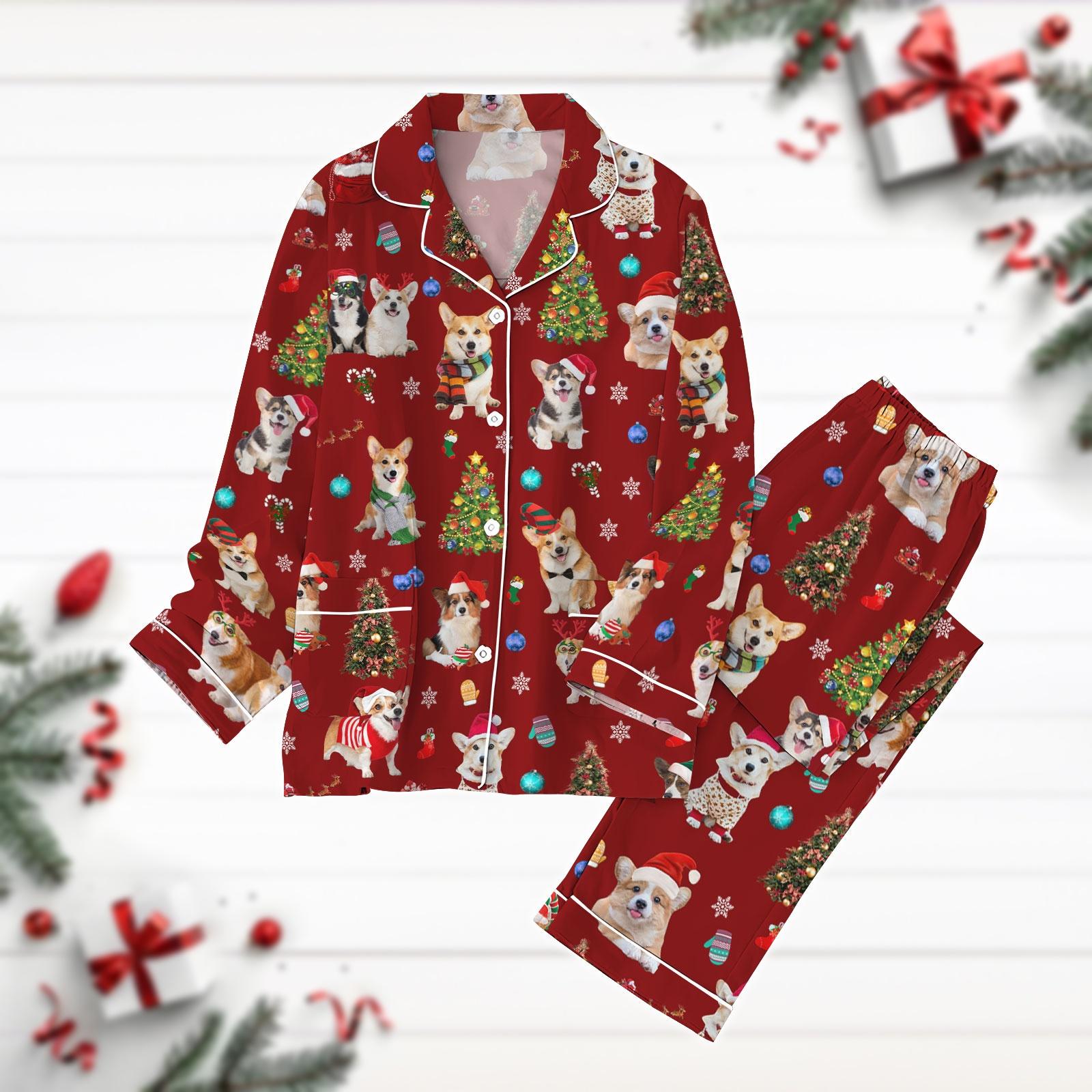 Christmas Corgi Pajamas Etsy