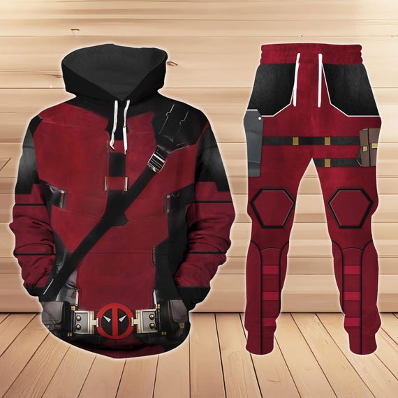 Hoodie Spiderman Deadpool Hoodie Marvel Comic Wade Wilson Hooded