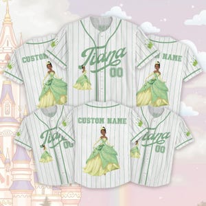 Custom Disney Tiana Baseball Jersey, Disney Princess Matching Jersey, Tiana Baseball Team Shirt, Princess And The Frog Jersey Shirt