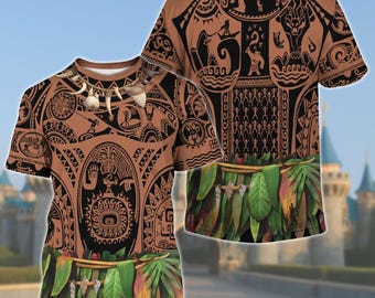 Maui Costume T-Shirt, Moana Disneybound Shirt, Polynesian Tattoo Shirt, Disney Halloween Tee, Maui Cosplay Outfit, Disney Trip Shirt