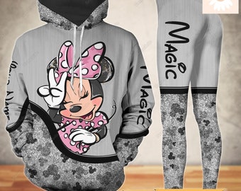 Halloween Personalized Minnie Hoodie, Minnie Womens Leggings, Disney Mouse Leggings, Magic Kingdom Shirt, Ideal Gift for Women