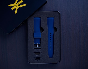 Correa de caucho para reloj Curve 22 mm - Azul