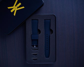 Correa de caucho para reloj Curve 22 mm - Azul marino