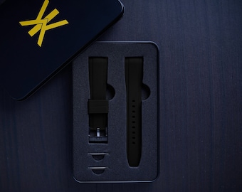 Correa de caucho para reloj Curve 22 mm - Negra