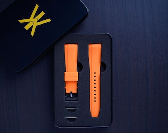 Correa de caucho para reloj Curve 22 mm - Naranja