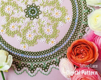 Garland, Tatting lace Digital pattern