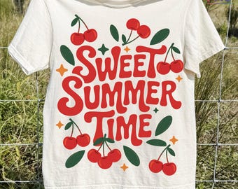 Sweet Summer Time Png, Retro Cherry Png, Vintage Cherry Png, Summer Cherry Png, Summer Shirt Design, Trendy summer Png, Digital Download