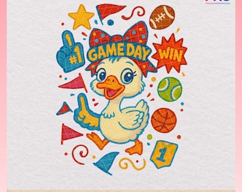 Game Day Goose PNG | Cute Sports Goose PNG | Game Day Shirt Design | Funny Duck PNG | Digital Download | Sports Clipart