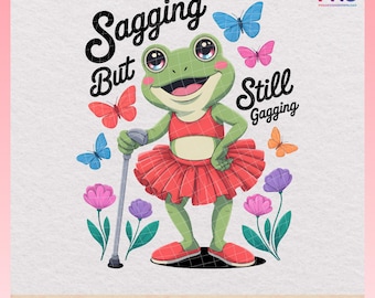 Meme de rana divertida (Png), flácida pero con arcadas, camiseta de humor para adultos (Png), diseño retro genial, descarga digital