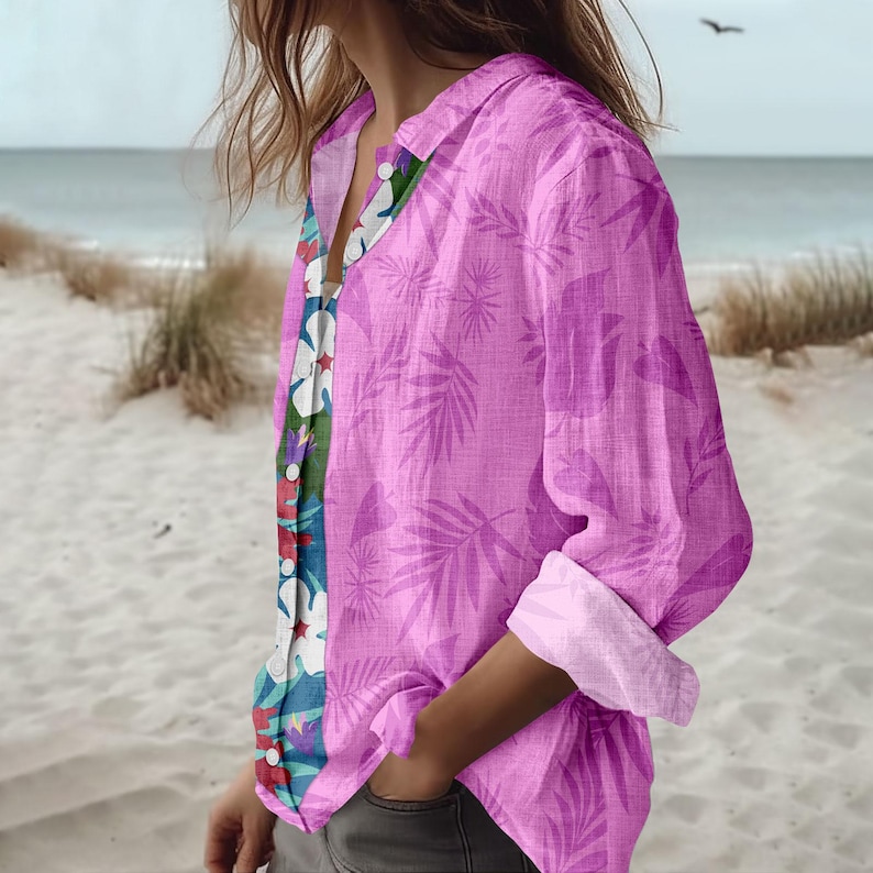 Nick Wilde Costume Linen-Look Shirt, Zootopia 2 Blouse Shirt, Disney Zootopia Cosplay Blouse Women Shirt, Costume Cosplay Gift