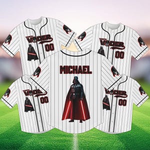 Custom Star Wars Baseball Jersey, Darth Vader Matching Jersey, Vader Kids Jersey, Star Wars Matching Outfit, Anakin Skywalker Jersey