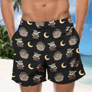Disney Star Wars Grogu Button Shirt, Disney Baby Yoda Hawaiian Shirt, Retro Sci-Fi Summer Shirt, Mandalorian Gift Shirt, Cute Fan Shirt