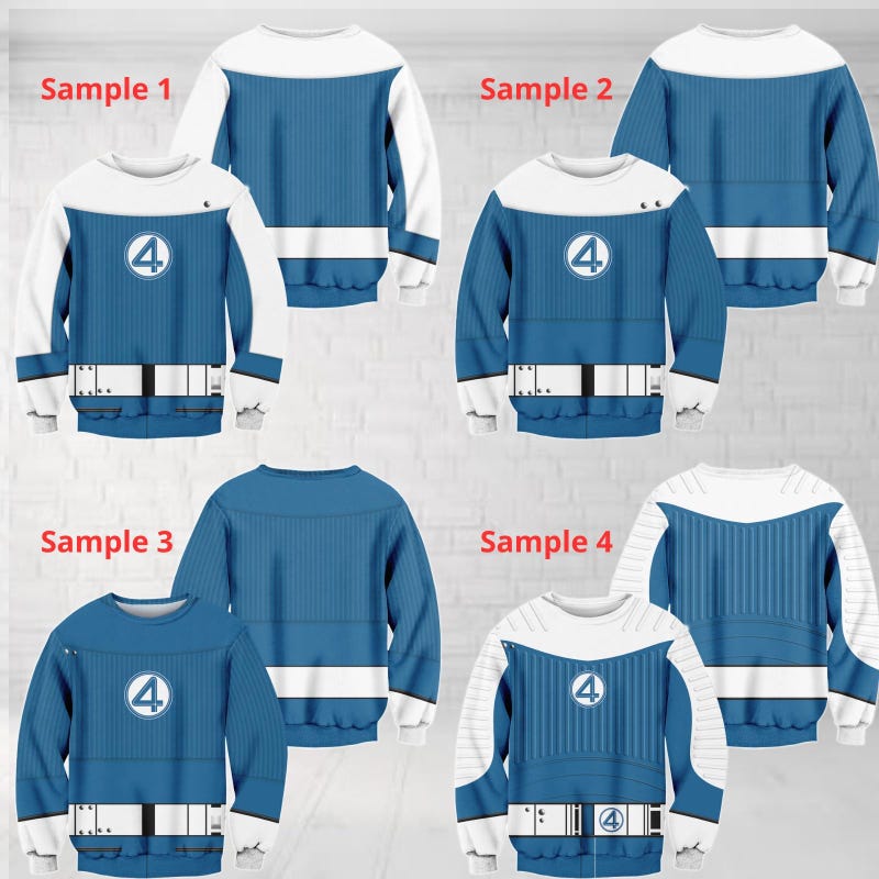 Fantastic Four - F4 Silhouettes - Women's Oversized Fleece Crew Sweatshirt main image 0