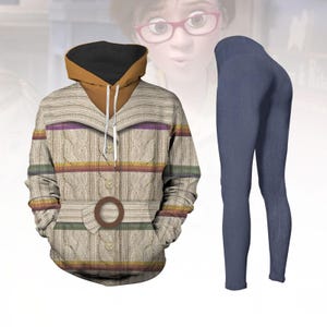Jill Andersen Hoodie Legging, Inside Out 2 Cosplay Outfit, Sadness Core Memory Kostüm, Halloween Disneybound Loungewear
