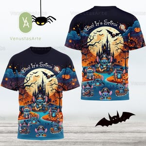Halloween Stitch 3D Shirt, Disney Stitch Shirt, Spooky Stitch Tee, Halloween Costume Shirt, Disney Trip Shirt, Halloween Gift For Him