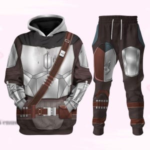 Mandalorian Costume Hoodie, Mandalorian Jogger, Mandalorian Cosplay Hoodie, Star Wars Hoodie, Baby Yoda Shirt, Birthday Gift For Him