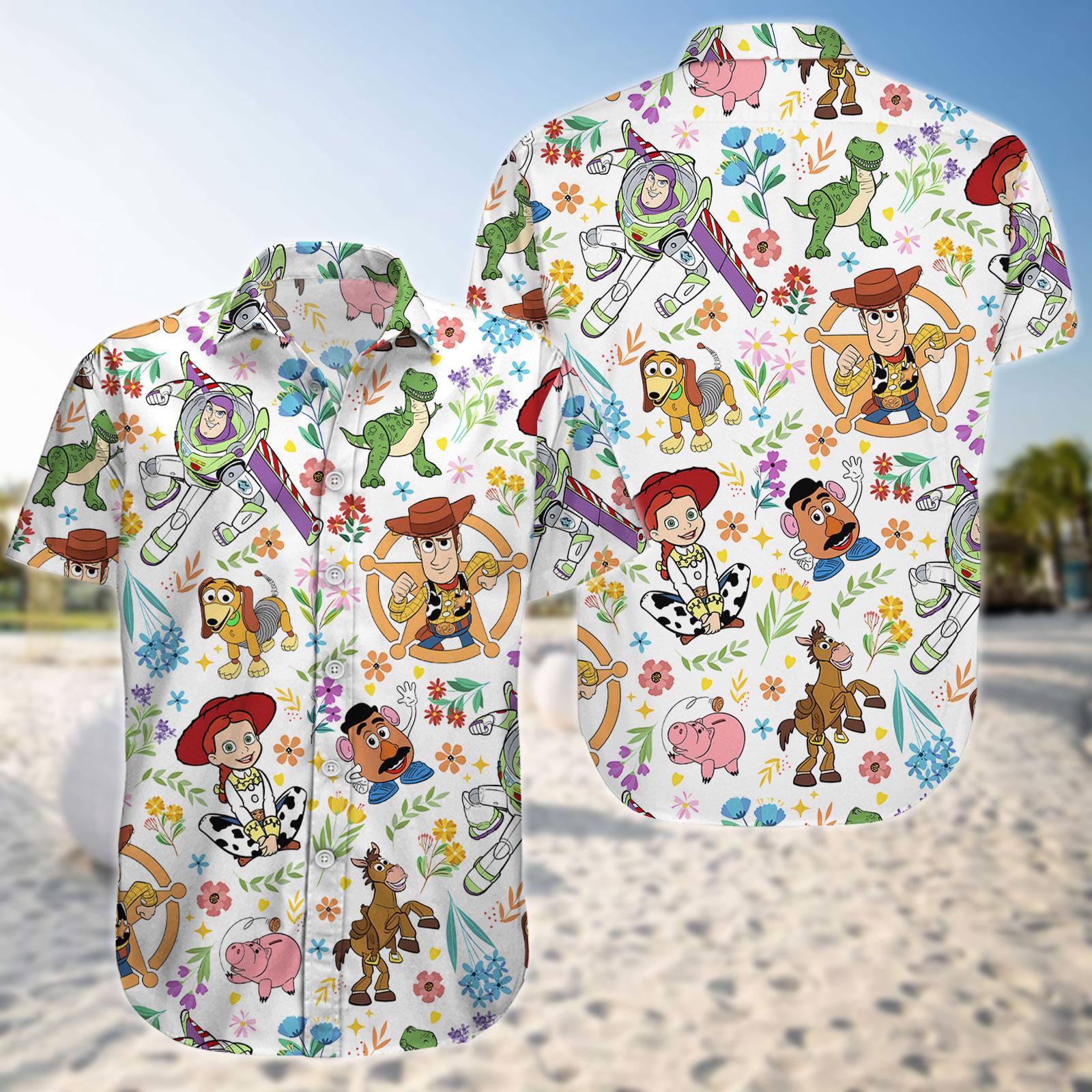 Toy Story Woody Figure Hawaiian Shirt Toy Story Woody Figure