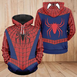 Spider-Man Costume Hoodie Jogger, Spiderman Cosplay Costume, Spider Man Cosplay Hoodie, Spidey Costume, Superhero Cartoon, Gift For Him
