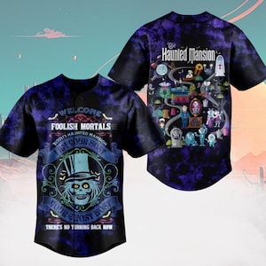 Haunted Mansion Baseball Jersey, Hitchhiking Ghost Jersey, Haunted Mansion Shirt, Disney Halloween Jersey, Foolish Sterbliche Shirt
