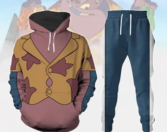 Jumba Jookiba Cosplay Hoodie und Jogger, Weihnachten Stitch Urlaub Shirt, Disney Film Shirt, Zeichentrickfiguren Shirt, Geschenk für Ihn