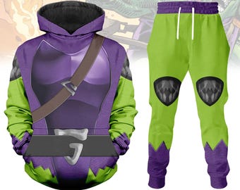 Green Goblin Costume Hoodie Jogger, Spider Man Green Goblin Costume Shirt, Goblin Cosplay Costume Shirt, Halloween Costume Gifts