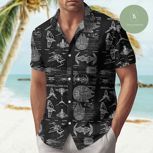 Star Wars Button Shirt, Star Wars Short, Star Wars Hawaiian Shirt, Star Wars Shirt, Star Wars Shirt For Men, Aloha Shirt, Birthday Gift