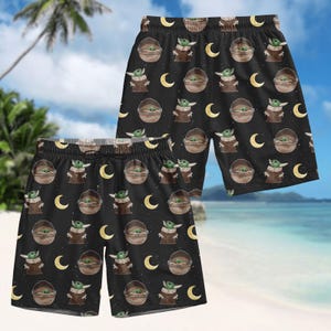 Disney Star Wars Grogu Button Shirt, Disney Baby Yoda Hawaiian Shirt, Retro Sci-Fi Summer Shirt, Mandalorian Gift Shirt, Cute Fan Shirt