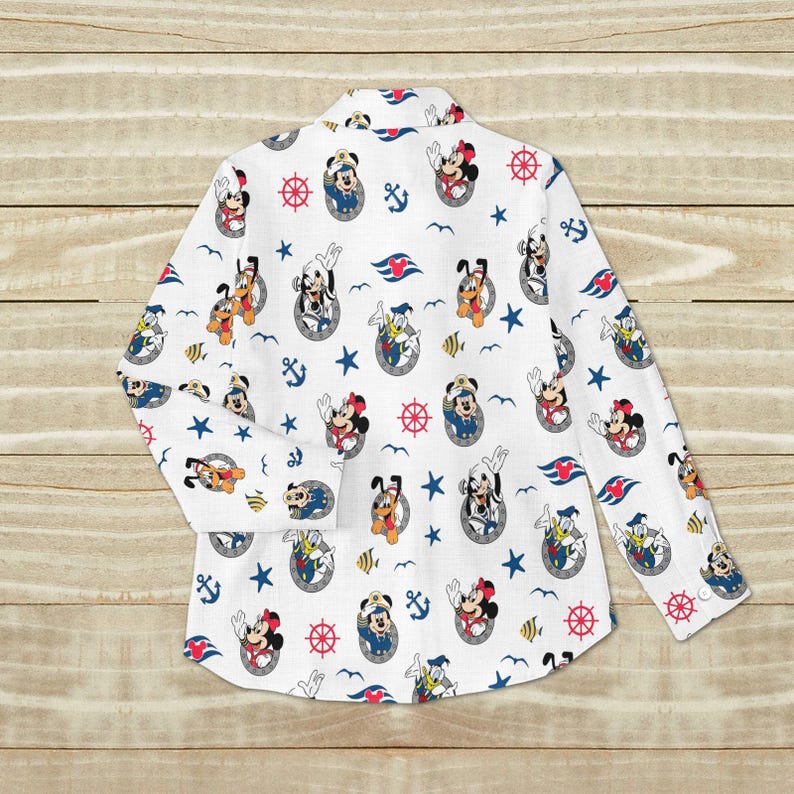 Disney Mickey And Co Cruise Linen Shirt, Mickey And Minnie Cruise Shirt, Disney Cruise Women Blouses Shirt, Summer Gift For Mom