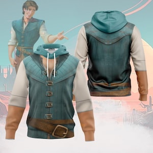Verföhntes Flynn Rider Prinz Cosplay Shirt, Prinzessin Rapunzel Hoodie, Disney Film Shirt, Magic Kingdom Shirt, Weihnachtsgeschenk für Ihn
