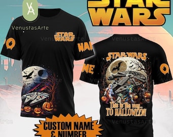 Camiseta de Halloween 3D de Star Wars, camiseta de Disney Star Wars, sudadera con capucha de Darth Vader, camiseta de Halloween no tan aterradora, camiseta de Halloween 2024