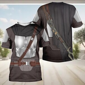 Mandalorian Costume 3D Tshirt, Star Wars Cosplay Sweatshirt, Star Wars Mandalorian 3D Hoodie, Galaxy Fan Gift, Costume Cosplay Shirt