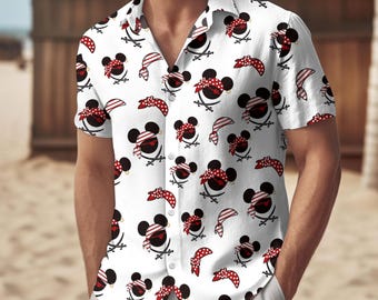 Disney Hawaiian Shirt, Disney Pirates of the Caribbean Hawaiian Shirt, Disney Pirates Life Shorts, Disneyland Button Shirt, Summer Shir