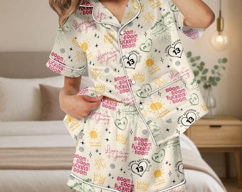 Boys Of Tommen Satin Pajamas For Mom, Tommen College Pajamas, Kavanagh 13 Satin, Gift For Book Lover, Bookish Gift, Gift For Her