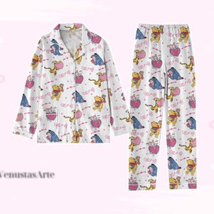 Retro Winnie The Pooh And Friends Pajamas Set, Winnie The Pooh Pajamas, Disneyworld Family Matching Pajamas, Gift For Family