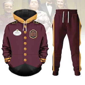 Tower of Terror Hoodie Jogger, Bellhop Costume Hoodie, Disney Cast Member Cosplay, Halloween Tower Hotel Outfit, Tower Hotel Gift