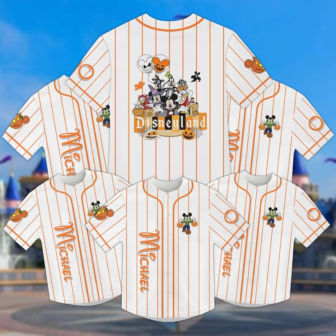 Custom Mickey Halloween Baseball Jersey, Disneyland Halloween