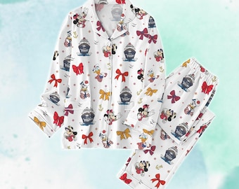 Pijama de Mickey & Friends de Disney Cruise Line, pijama de Disney Wish Fantasy Magic Wonder, conjunto de pijama de crucero familiar, pijama de lazos Coquette